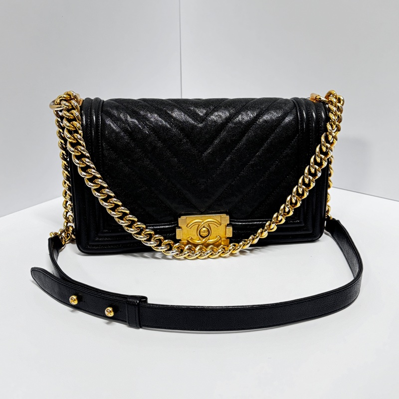 【2025/12/9專櫃剛保養】 Chanel Leboy 25 魚子醬牛皮 專櫃24.1萬!-3