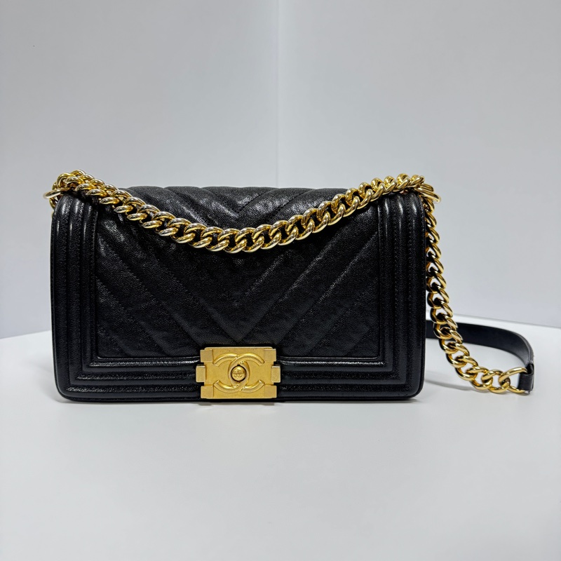 【2025/12/9專櫃剛保養】 Chanel Leboy 25 魚子醬牛皮 專櫃24.1萬!-4