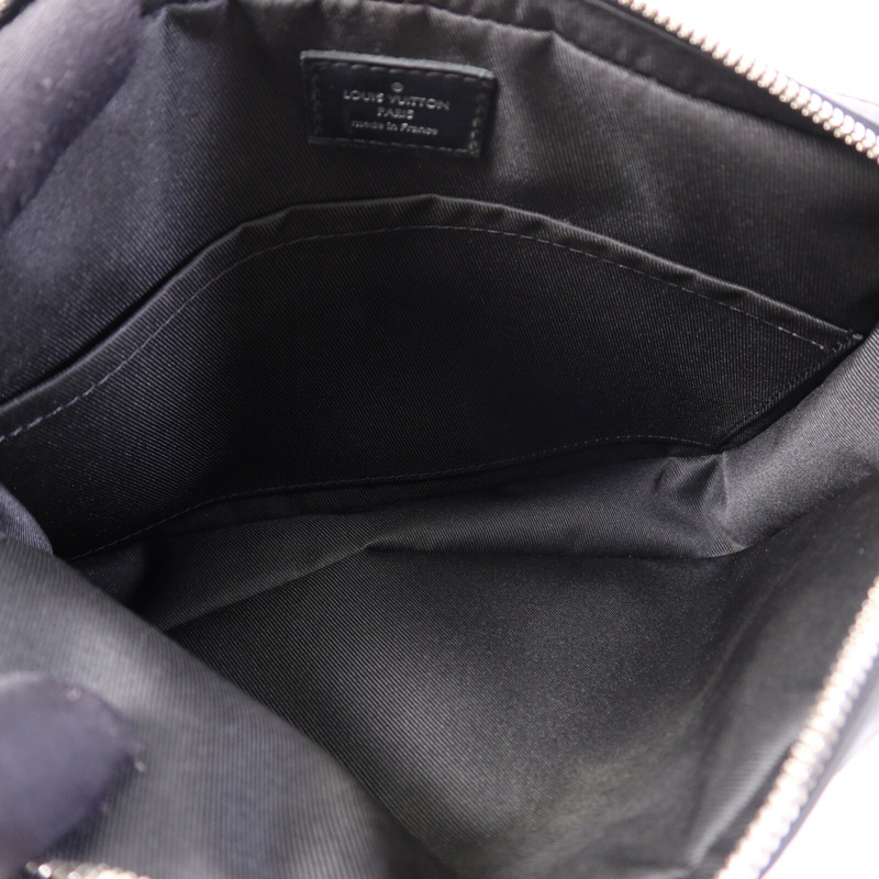 LOUIS VUITTON Damier Graphite Trio Messenger銀扣肩背袋-4