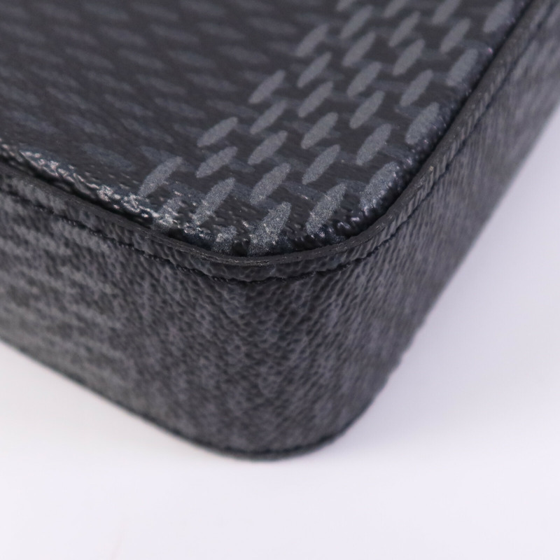 LOUIS VUITTON Damier Graphite Trio Messenger銀扣肩背袋-12