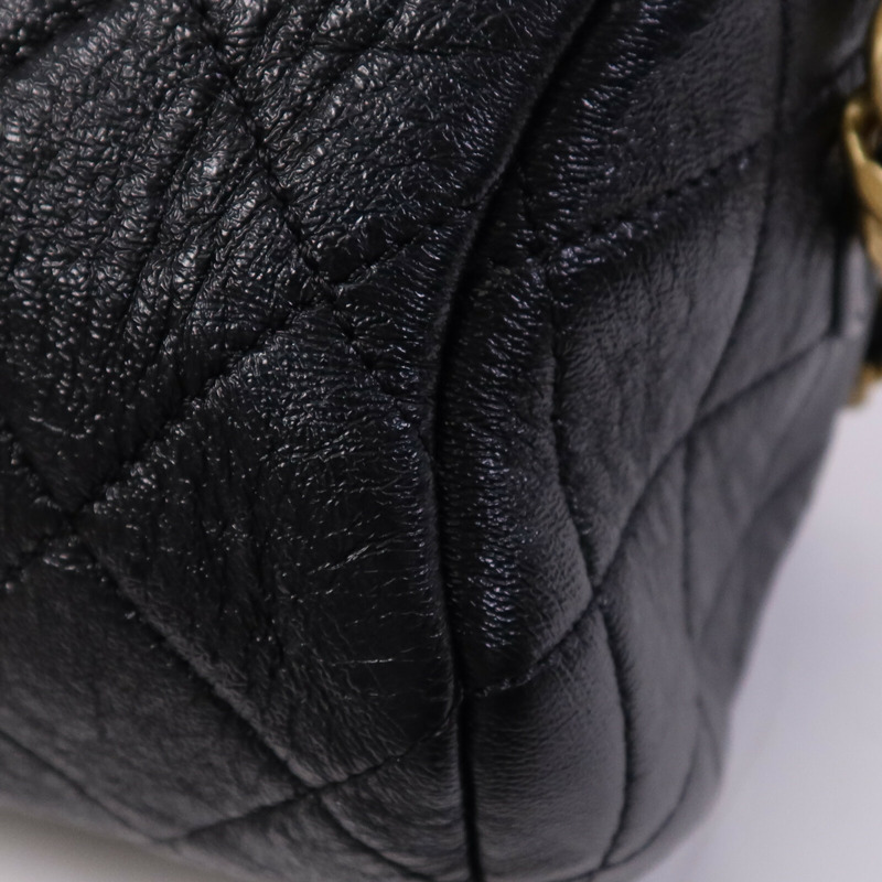 CHANEL 牛皮皮革2 Way Shoulder Bag金扣鏈帶手挽肩背兩用袋-9