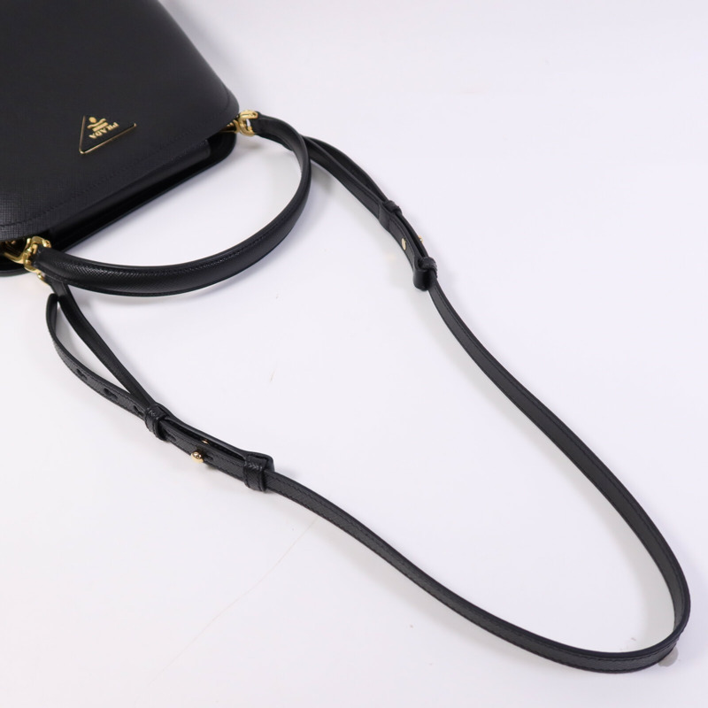 PRADA 牛皮皮革2 Way Shoulder Bag金扣肩背袋-5