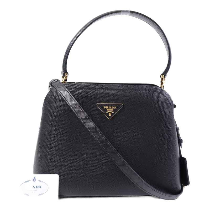 PRADA 牛皮皮革2 Way Shoulder Bag金扣肩背袋-6