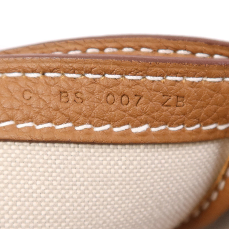 HERMES Togo皮革Steve Light Messenger銀扣肩背袋Gold-5