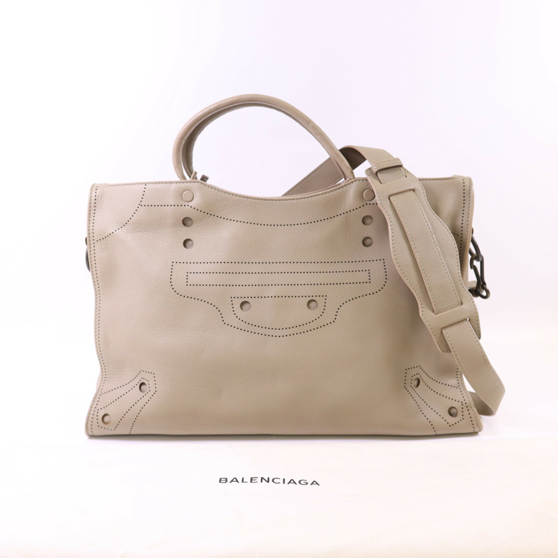 BALENCIAGA 牛皮皮革Blackout City手挽肩背兩用袋-17