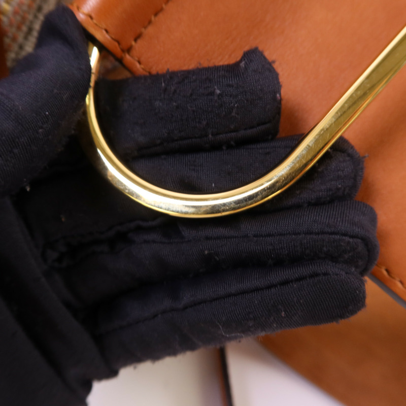 Delvaux 帆布/皮革Cool Box MM金扣手挽肩背兩用袋-9