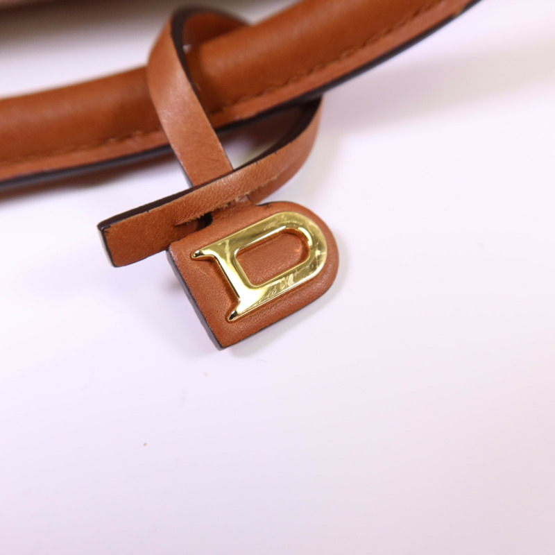 Delvaux 帆布/皮革Cool Box MM金扣手挽肩背兩用袋-10