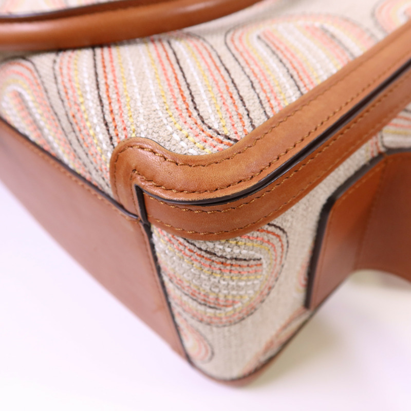 Delvaux 帆布/皮革Cool Box MM金扣手挽肩背兩用袋-12