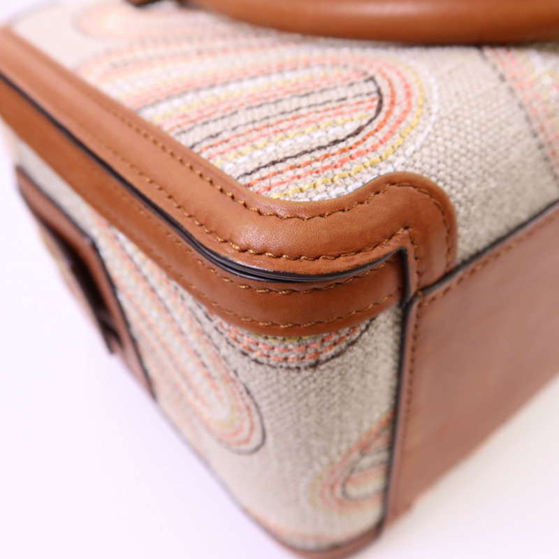 Delvaux 帆布/皮革Cool Box MM金扣手挽肩背兩用袋-13