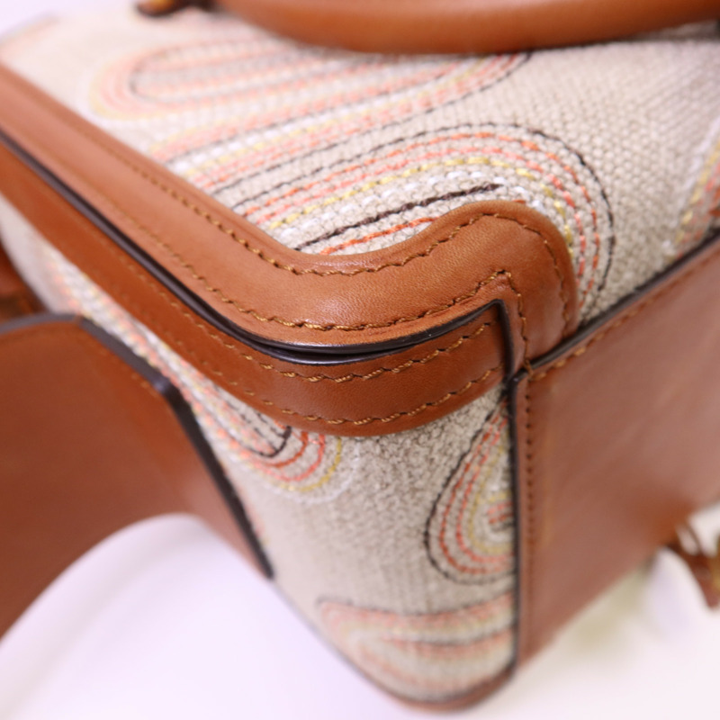 Delvaux 帆布/皮革Cool Box MM金扣手挽肩背兩用袋-15