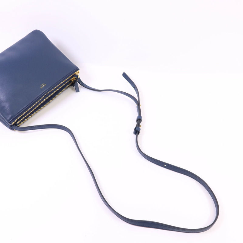 CELINE 羊皮皮革Trio Bag金扣肩背袋-4