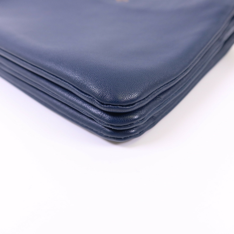 CELINE 羊皮皮革Trio Bag金扣肩背袋-12