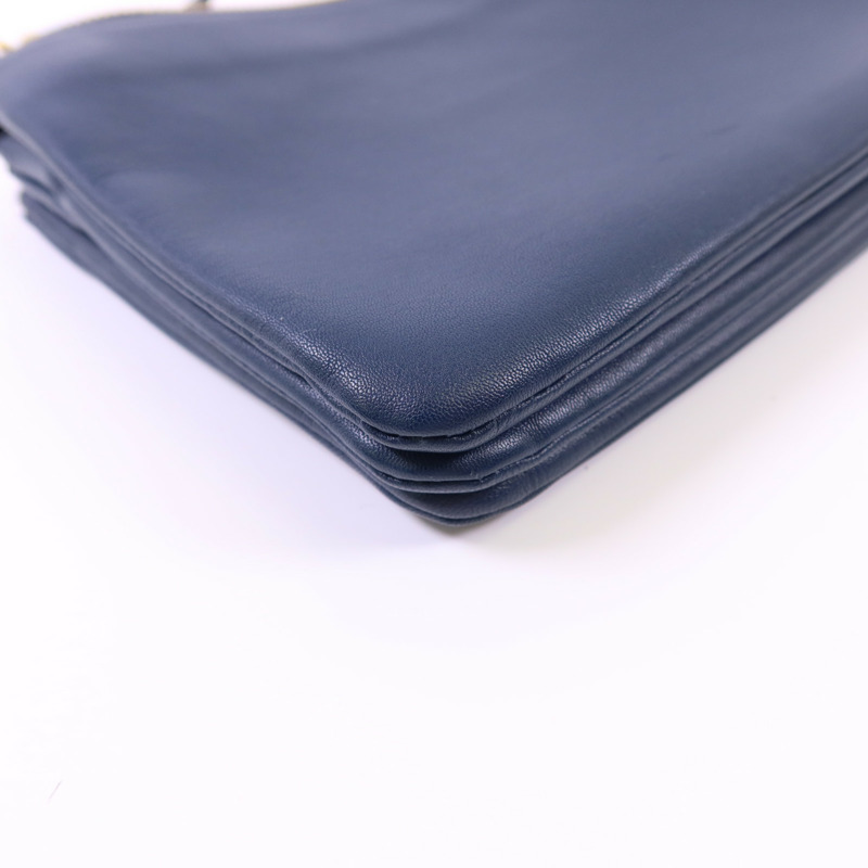 CELINE 羊皮皮革Trio Bag金扣肩背袋-15