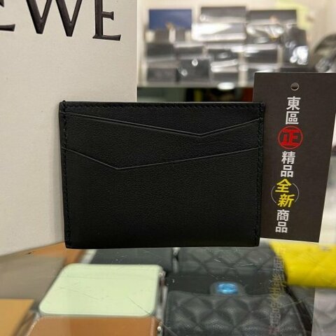 東區正精品㊣LOEWE Puzzle C510Q77X02 全新黑色幾何圖扁式卡片夾名片夾 RZ5692