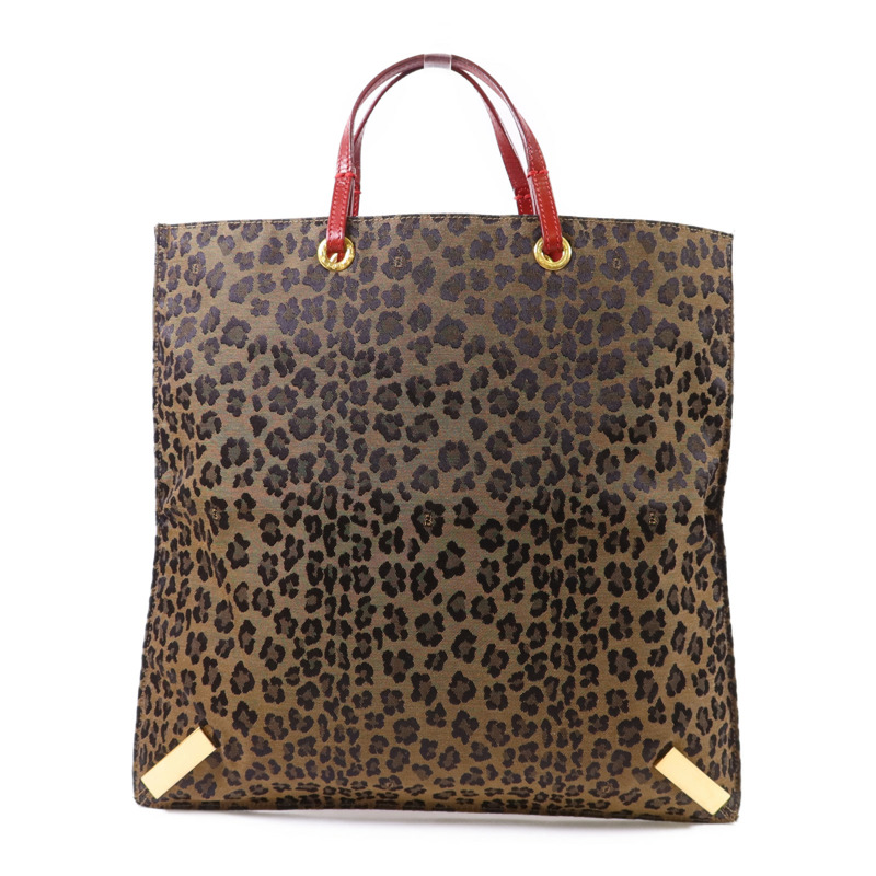 FENDI 帆布Tote Bag金扣手挽袋-1
