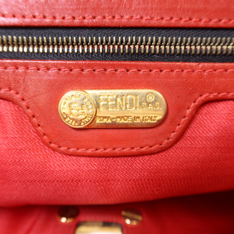 FENDI 帆布Tote Bag金扣手挽袋-6