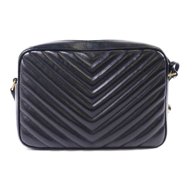 YVES SAINT LAURENT 牛皮皮革Lou Camera Bag金扣肩背袋-1