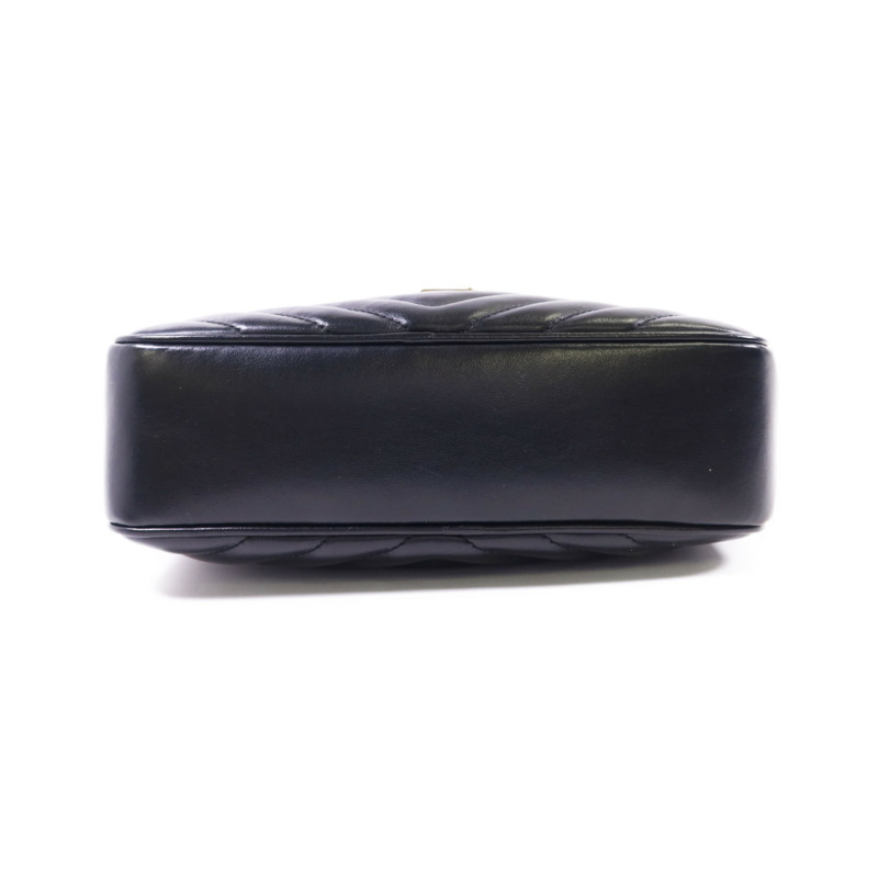 YVES SAINT LAURENT 牛皮皮革Lou Camera Bag金扣肩背袋-3