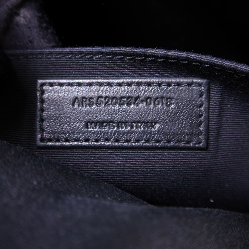 YVES SAINT LAURENT 牛皮皮革Lou Camera Bag金扣肩背袋-7