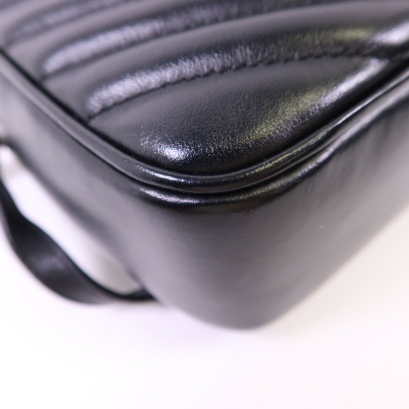 YVES SAINT LAURENT 牛皮皮革Lou Camera Bag金扣肩背袋-14