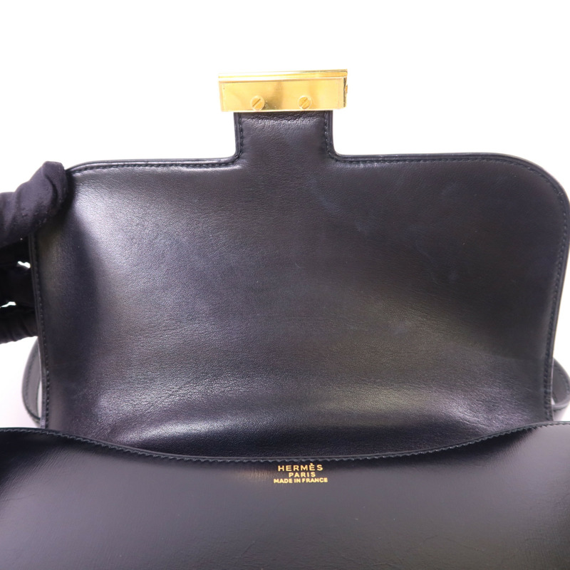 HERMES Box Calf皮革Constance 24金扣肩背袋-7