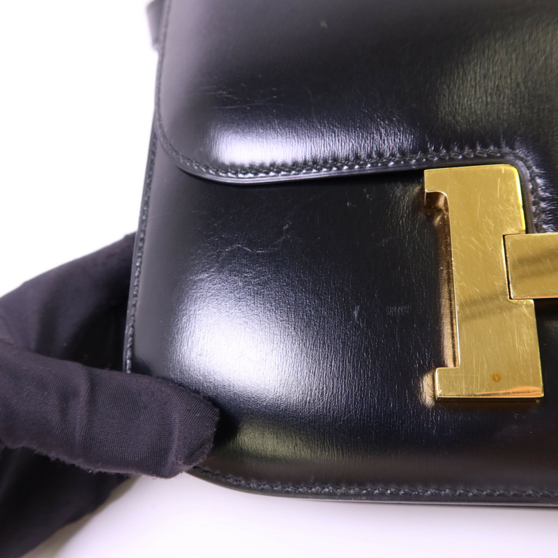 HERMES Box Calf皮革Constance 24金扣肩背袋-22