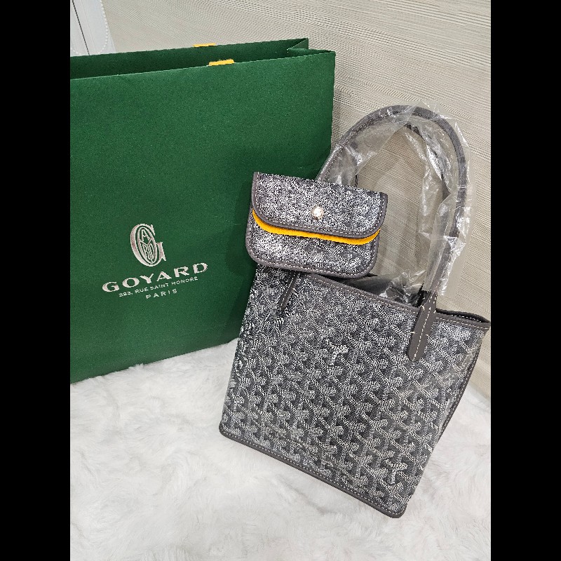 全新灰色 Goyard Anjou Mini Tote-6