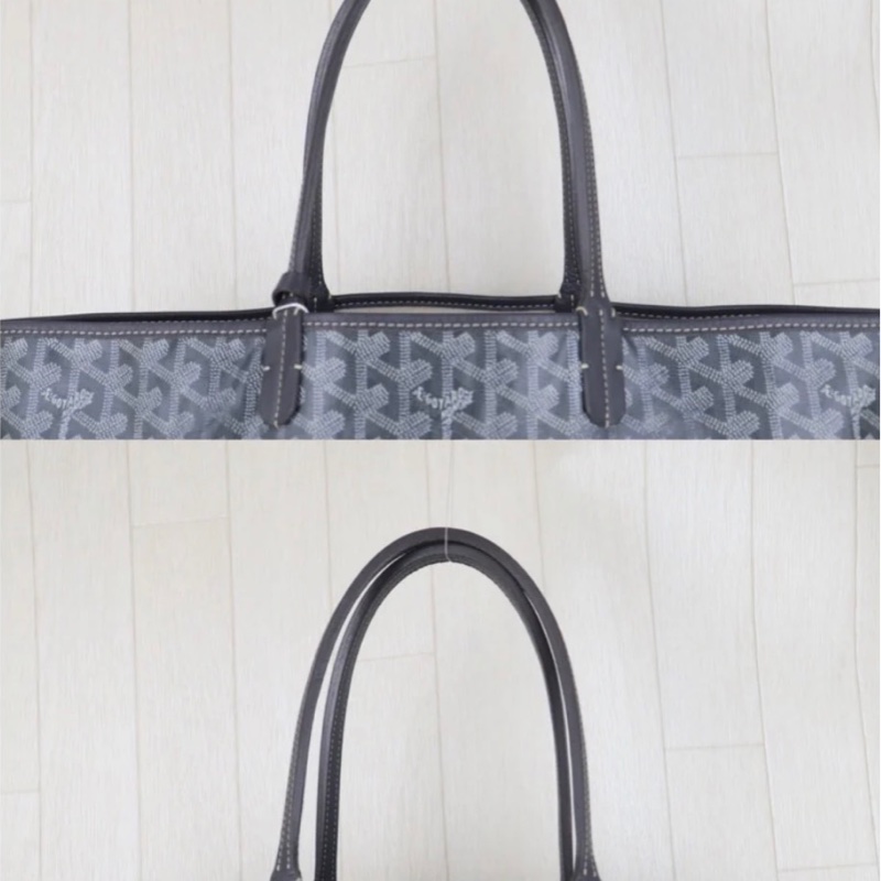 「JL精品代購」98新 Goyard 灰色 托特包 中號-5