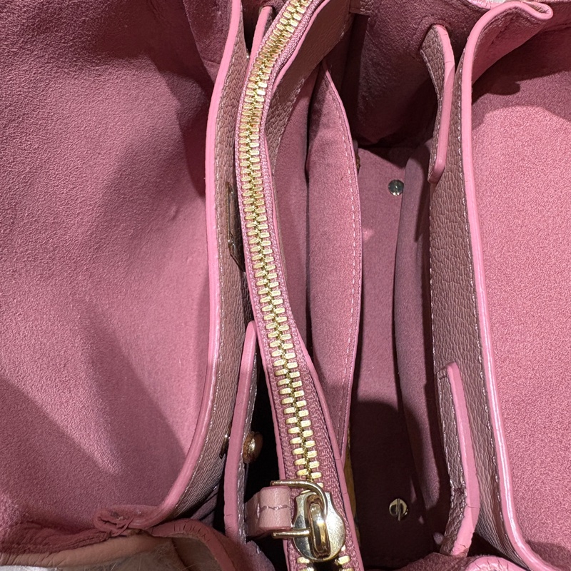 【俏麗又上鏡】MCM Mills Fur Tweed 迷你粉色水貂毛手提包|2way迷你精品包|冬季穿搭必備亮點-8