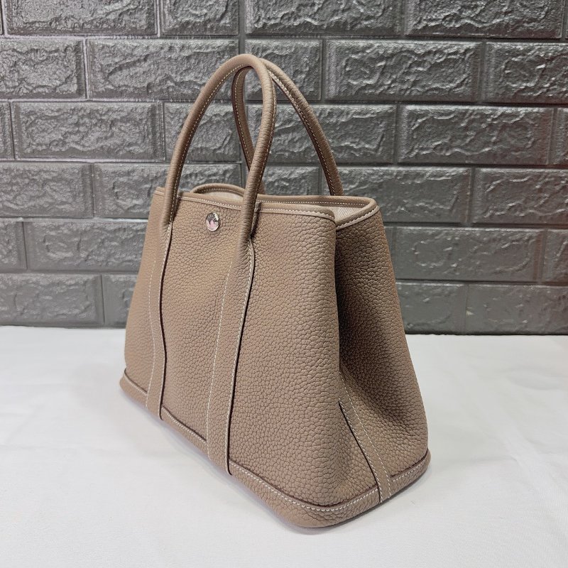 HERMES 大象灰Garden Party30花園包-1