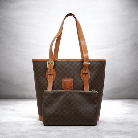 「JL精品代購」98新 Celine 老花水桶托特包