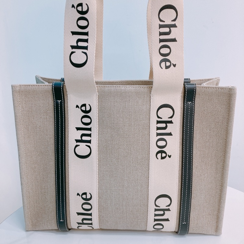 MS0298 CHLOE 蔻依中號經典麻布款單肩包包WOODY TOTE BAG MEDIUM CANVAS-17