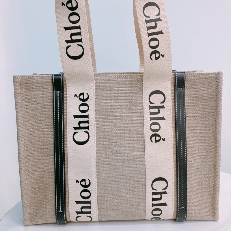 MS0298 CHLOE 蔻依中號經典麻布款單肩包包WOODY TOTE BAG MEDIUM CANVAS-19