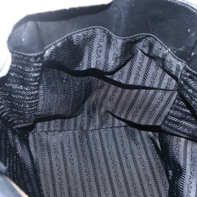 【日本直送】PRADA 手提包 皮革 2way 黑色 金色 Auth yk19782-23