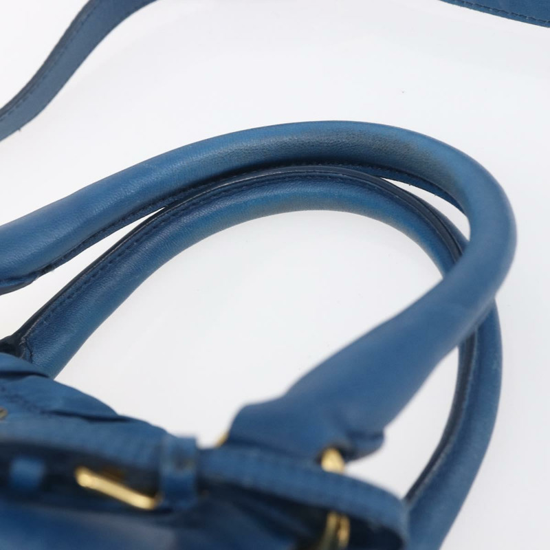 【日本直送】PRADA 尼龍材質雙肩包,藍色金色,正品編號 154697-7