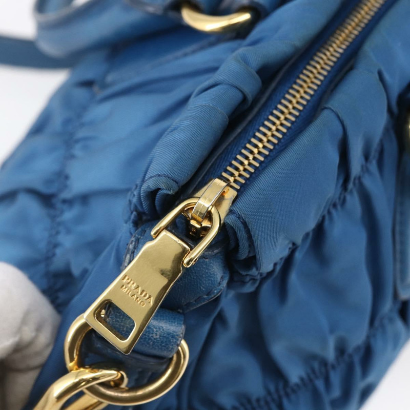 【日本直送】PRADA 尼龍材質雙肩包,藍色金色,正品編號 154697-9
