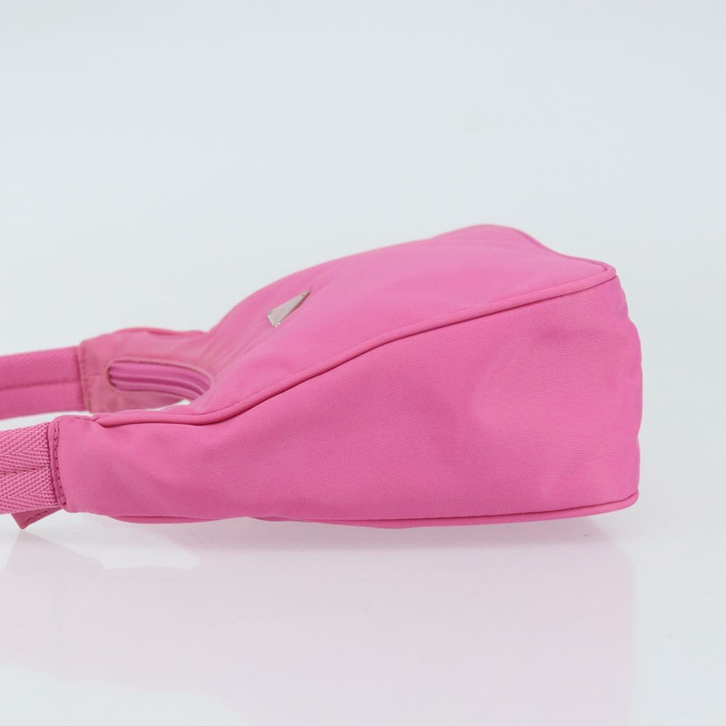 【日本直送】PRADA 手提包 尼龍 粉紅色 銀色 正品 155230V-3