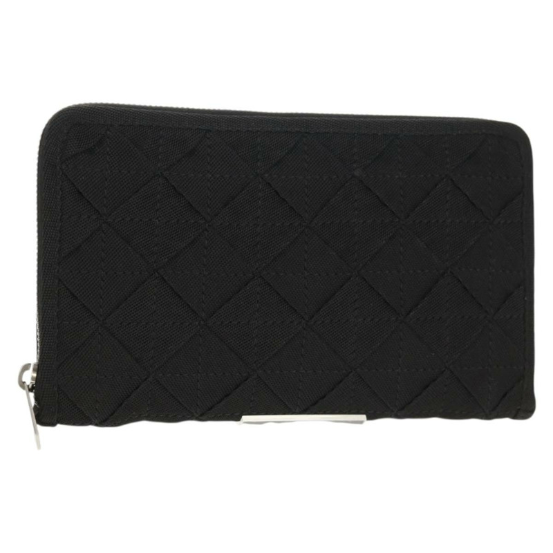 【日本直送】BOTTEGA VENETA Zippy 錢包,尼龍聚丙烯材質,黑色/銀色,正品,貨號 148640M-0