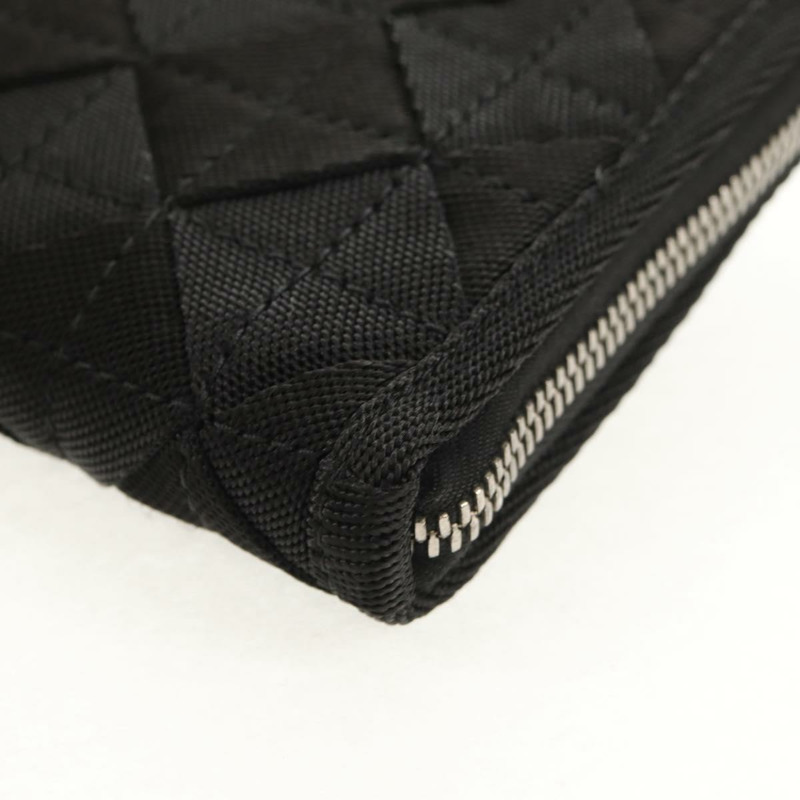 【日本直送】BOTTEGA VENETA Zippy 錢包,尼龍聚丙烯材質,黑色/銀色,正品,貨號 148640M-13