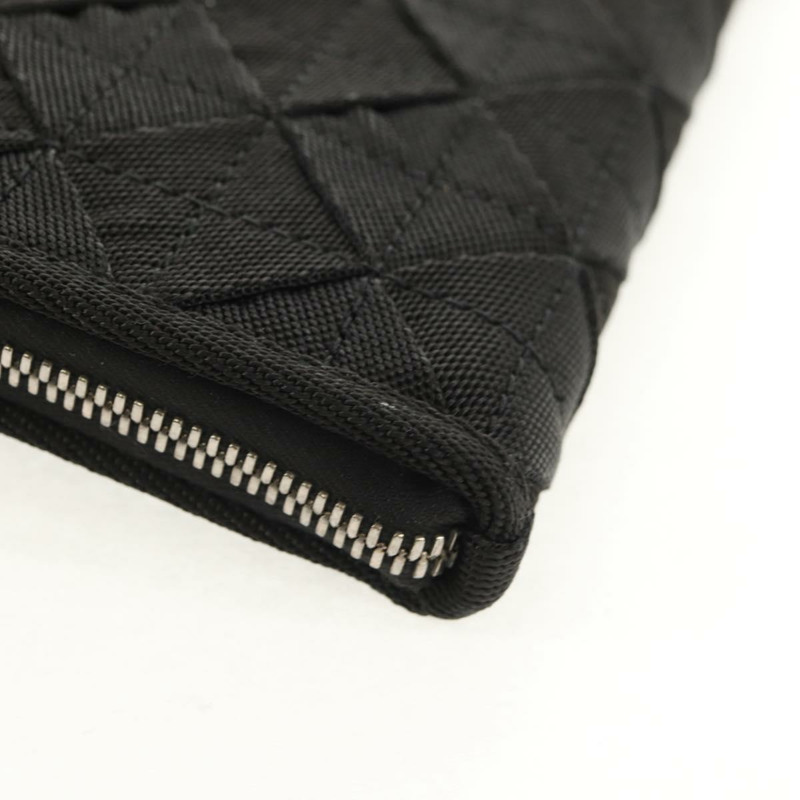 【日本直送】BOTTEGA VENETA Zippy 錢包,尼龍聚丙烯材質,黑色/銀色,正品,貨號 148640M-14