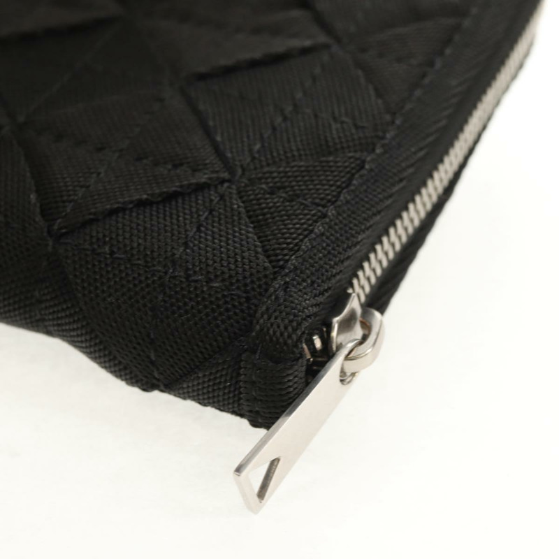 【日本直送】BOTTEGA VENETA Zippy 錢包,尼龍聚丙烯材質,黑色/銀色,正品,貨號 148640M-15