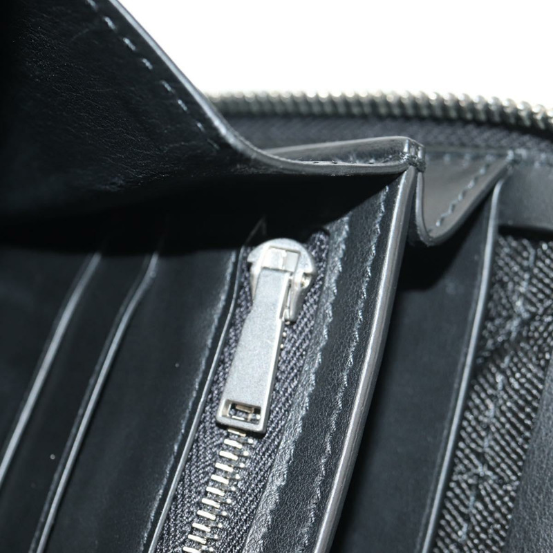 【日本直送】BOTTEGA VENETA Zippy 錢包,尼龍聚丙烯材質,黑色/銀色,正品,貨號 148640M-18