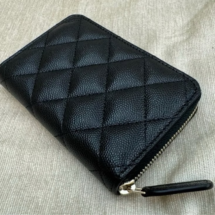 Chanel 絕版 絕美 雕花黑金logo 加大款 近新品-6