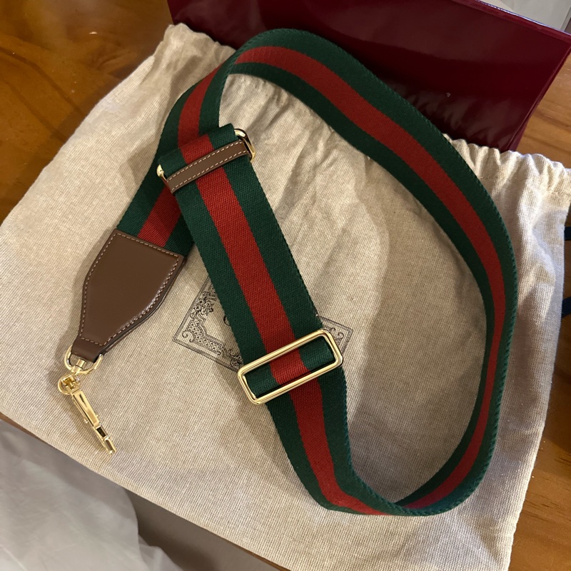 Gucci 經典1955全新紅綠揹帶-0