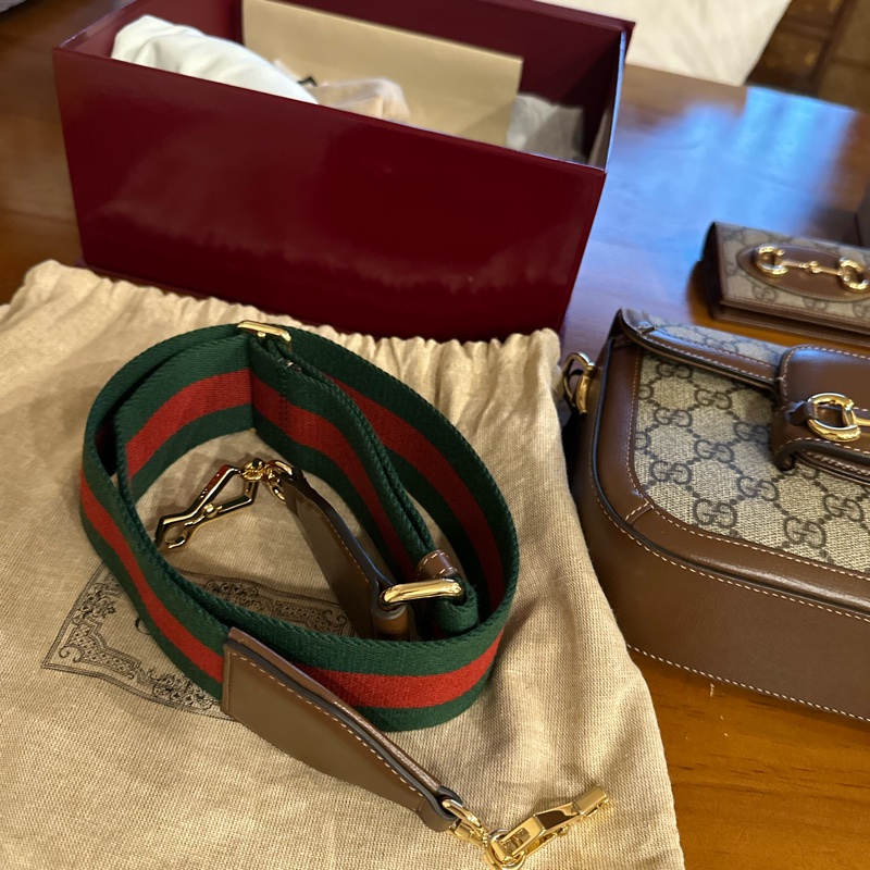 Gucci 經典1955全新紅綠揹帶-1