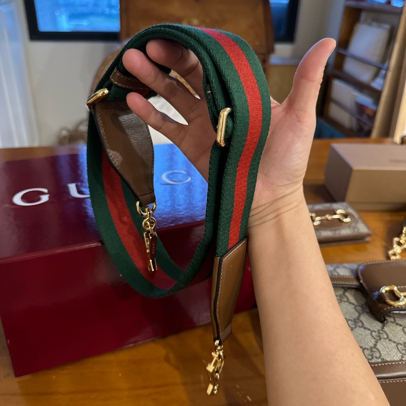 Gucci 經典1955全新紅綠揹帶-2