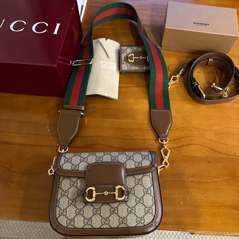 Gucci 經典1955全新紅綠揹帶-5