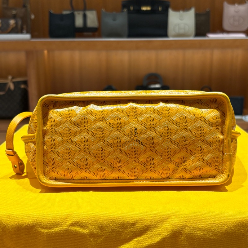 【小小一顆,藏著妳的風格】Goyard Anjou Mini 迷你托特包|雙面可用設計|經典黃老花帆布|附同色內袋!-7