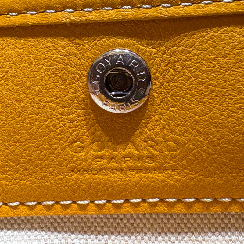 【小小一顆,藏著妳的風格】Goyard Anjou Mini 迷你托特包|雙面可用設計|經典黃老花帆布|附同色內袋!-9