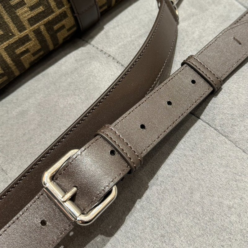 *SHIHNA名牌精品*FENDI Shopper FF 提花布料拼接小牛皮托特包-6